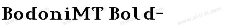 BodoniMT Bold字体转换